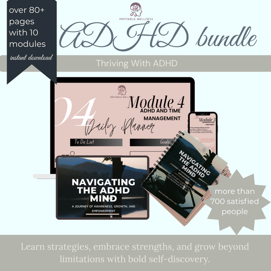 ADHD Printable Bundle 80+ Pages for Focus and Balance