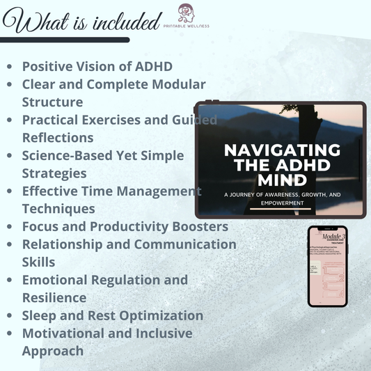 ADHD Printable Bundle 80+ Pages for Focus and Balance