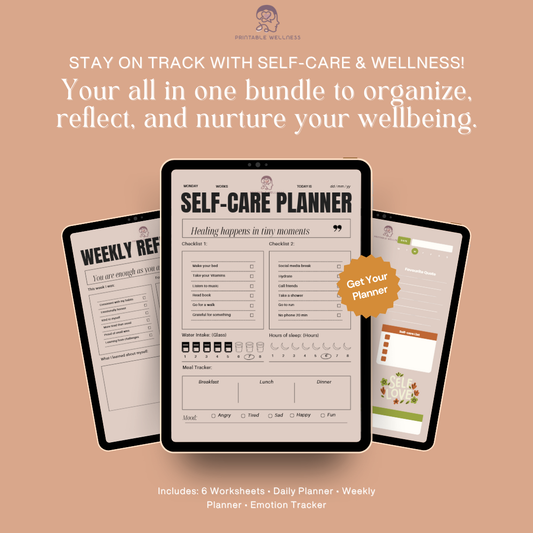 Self Care Planner 15 Pages for Daily Wellness